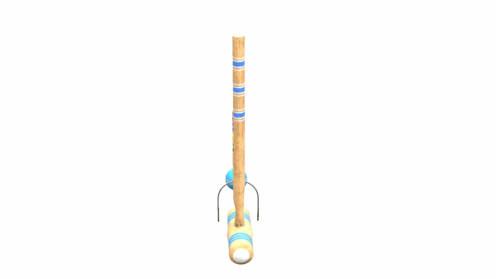 Croquet Set Low-poly 3D model_13