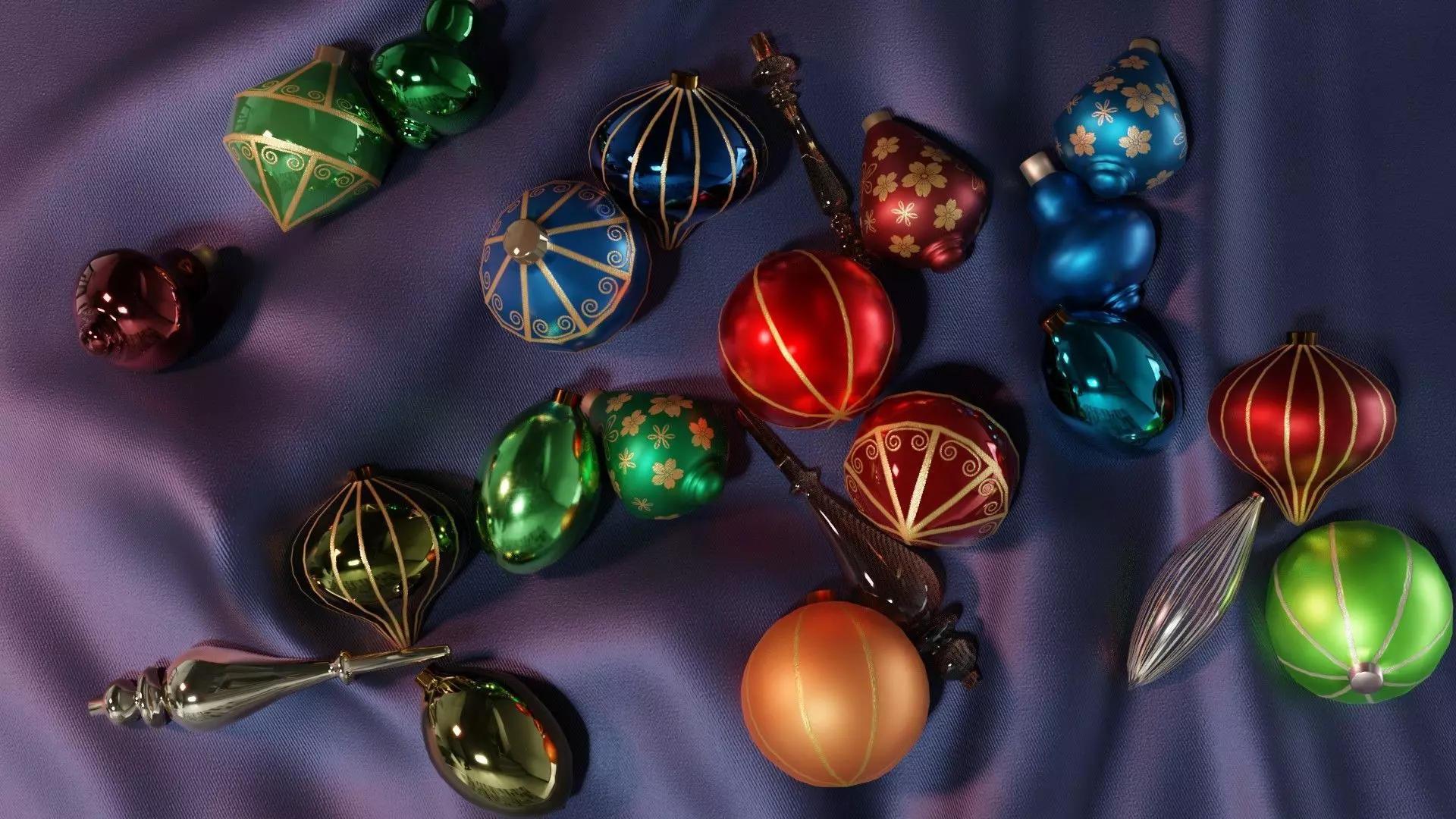 Christmas Decoration  Free low-poly 3D model_0