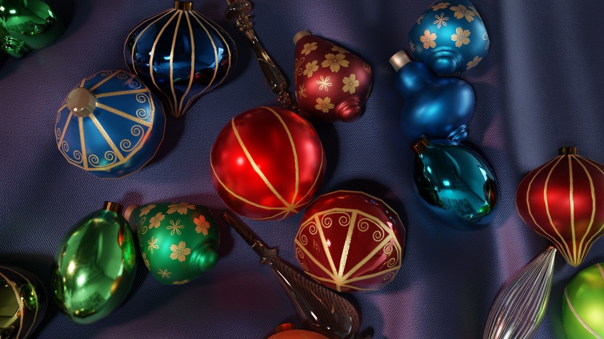 Christmas Decoration  Free low-poly 3D model_1