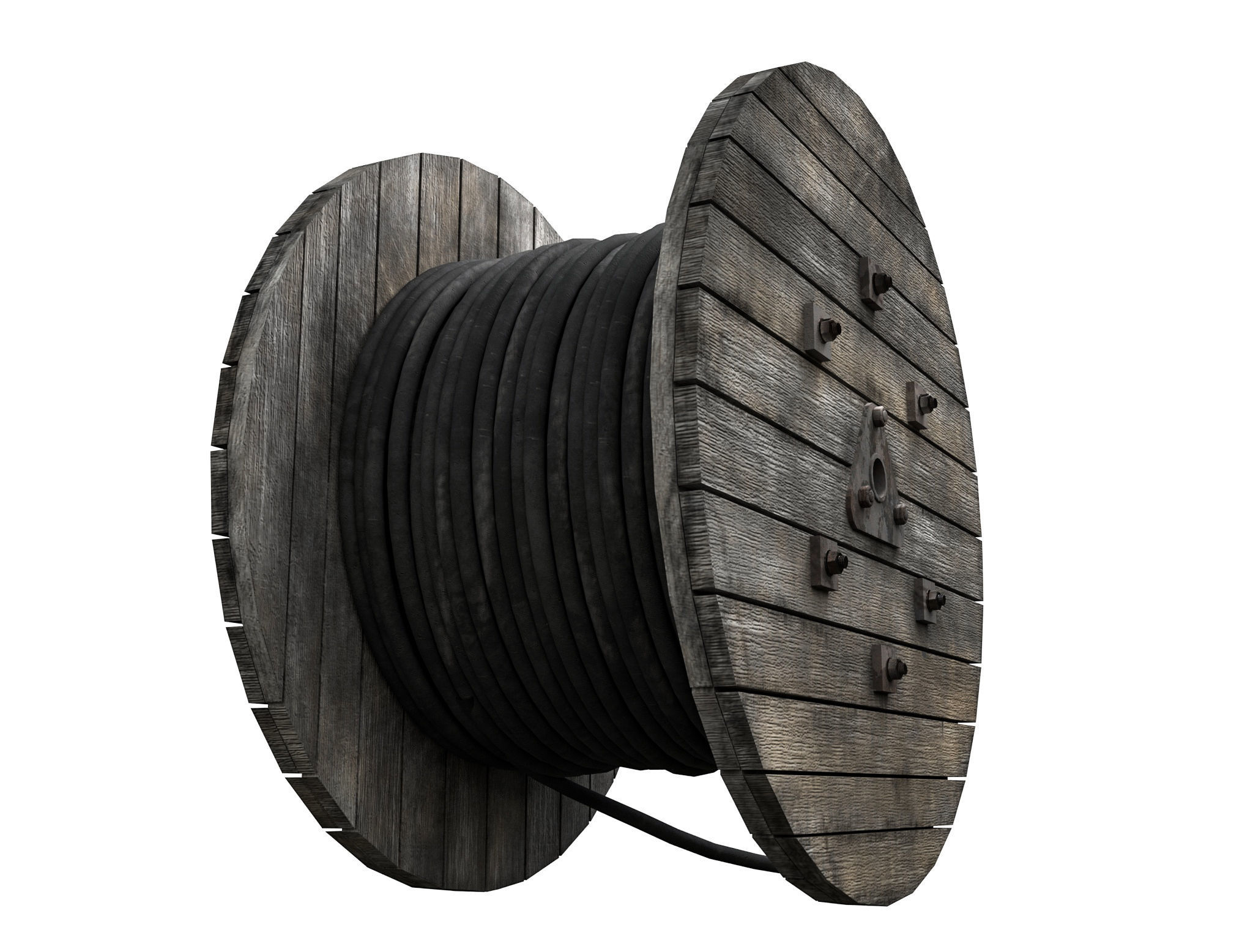 Cable reel 3D model_8