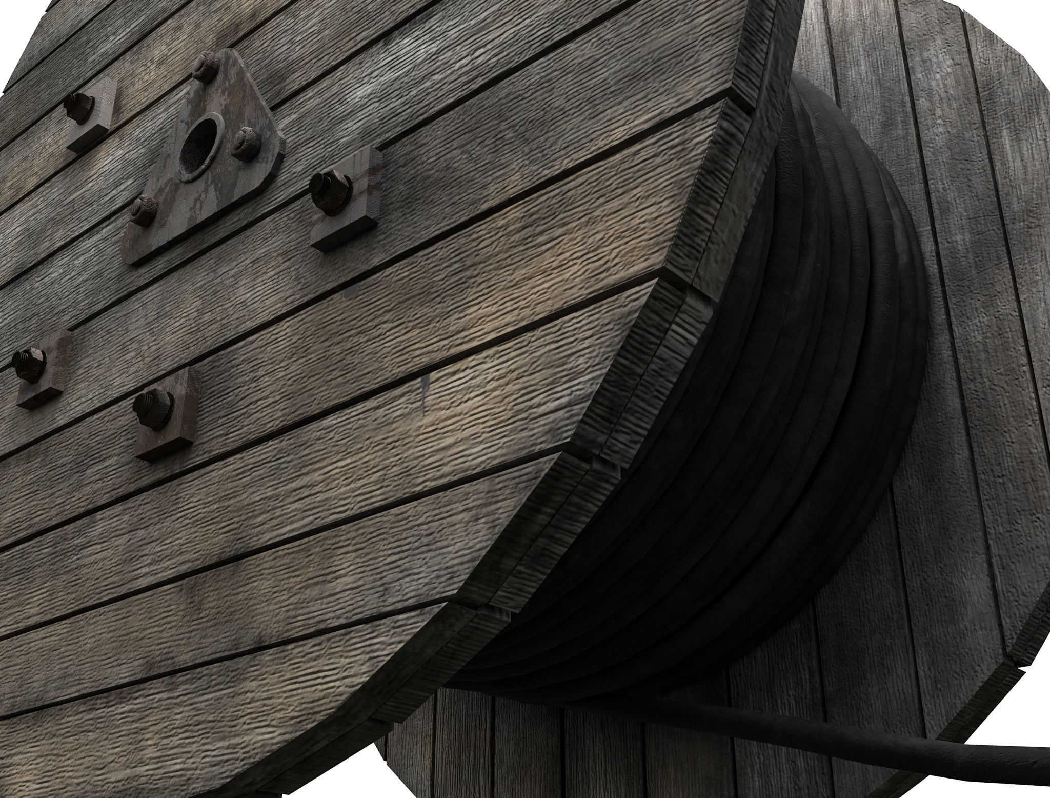 Cable reel 3D model_9