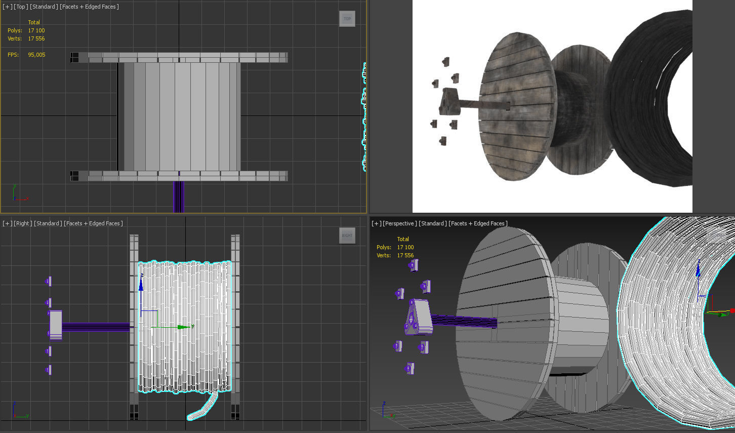 Cable reel 3D model_11