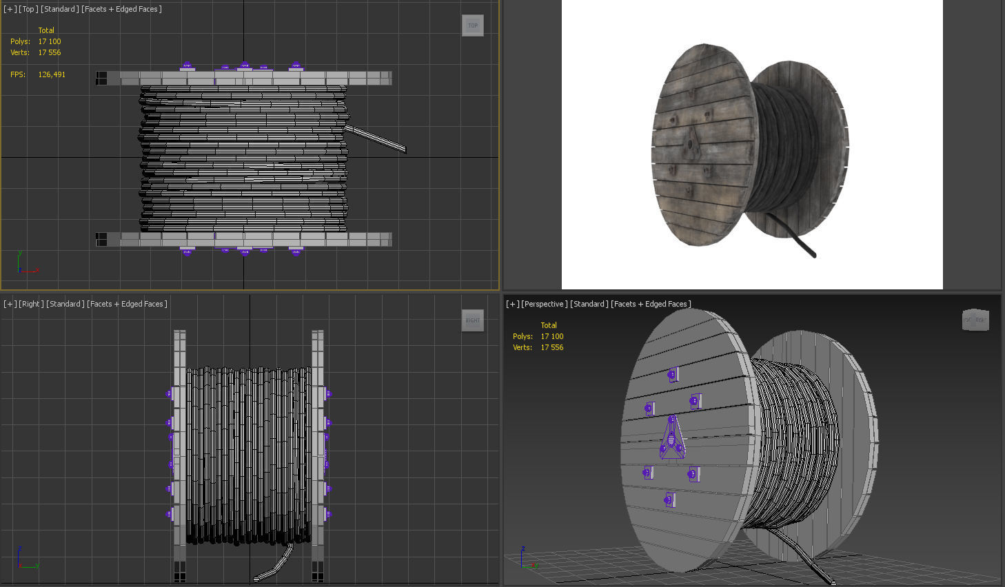 Cable reel 3D model_10
