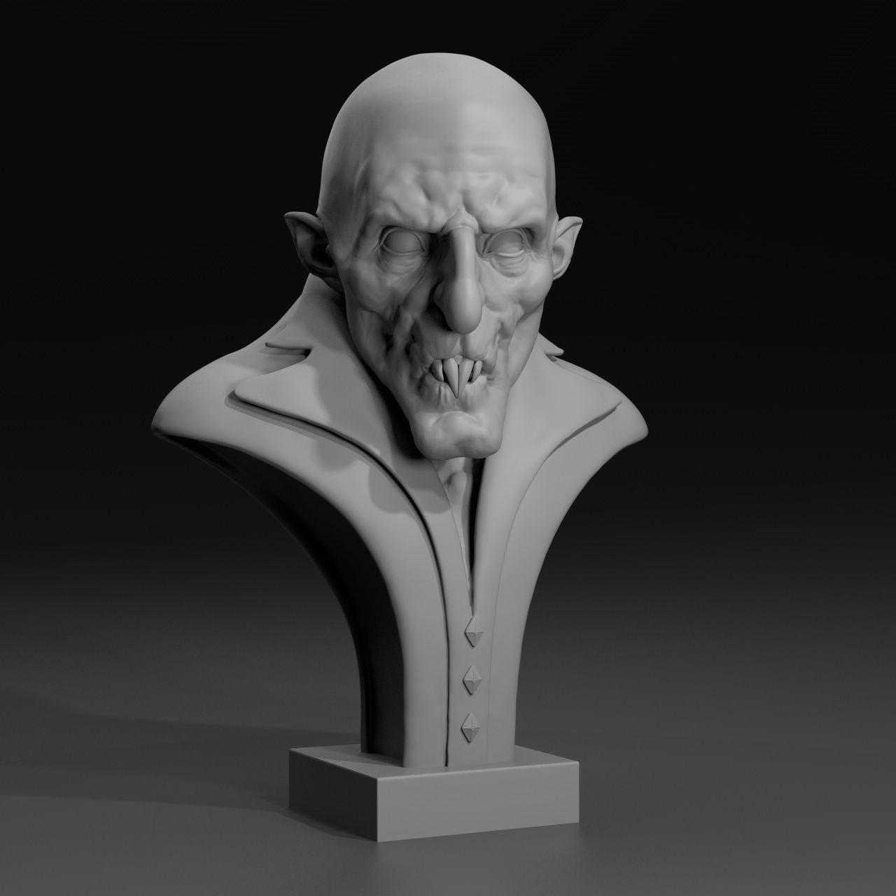 The Vampire bust of 3D model_8