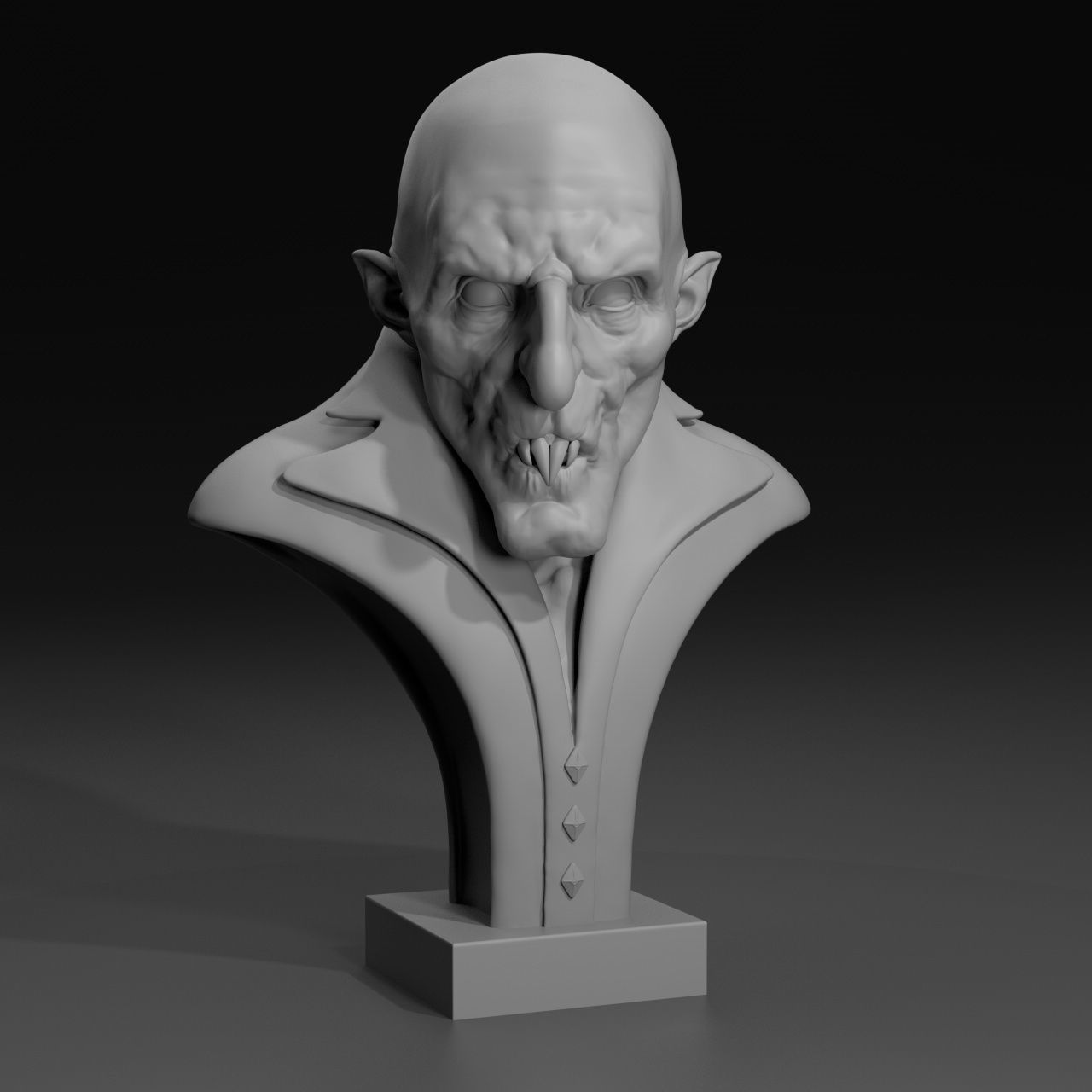 The Vampire bust of 3D model_9
