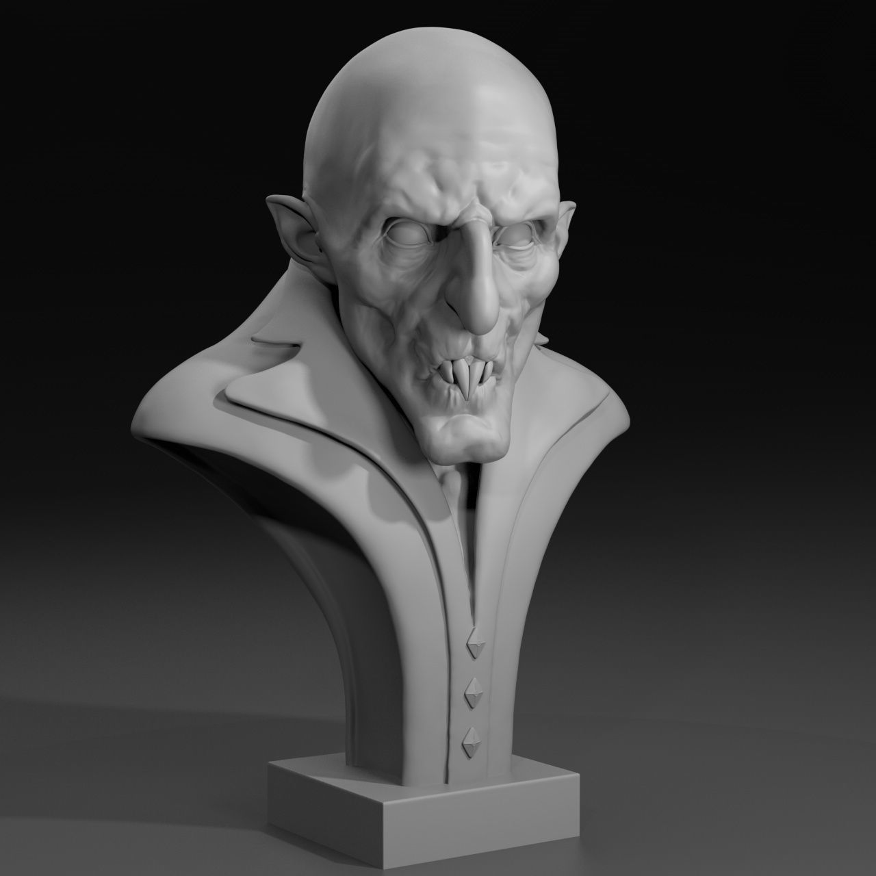The Vampire bust of 3D model_5