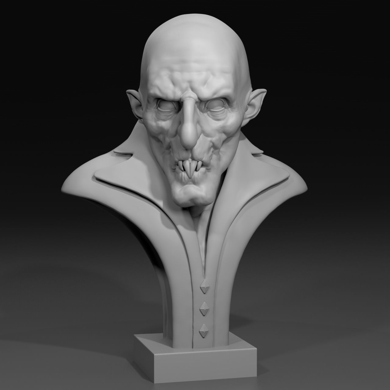 The Vampire bust of 3D model_4