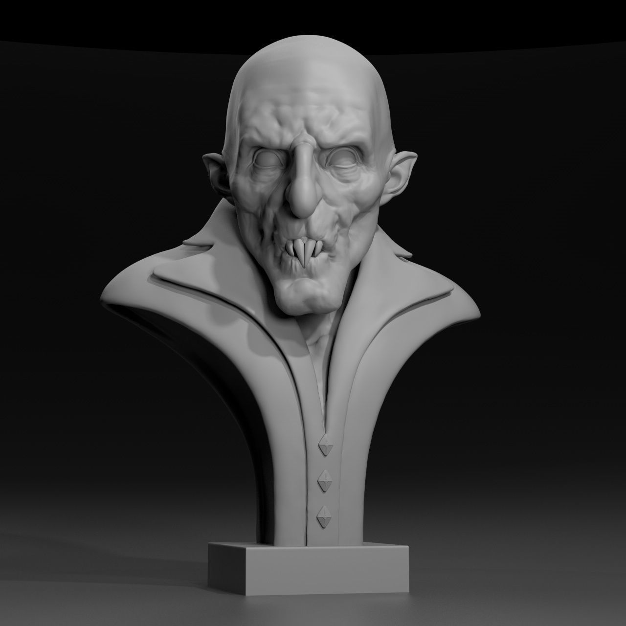The Vampire bust of 3D model_7