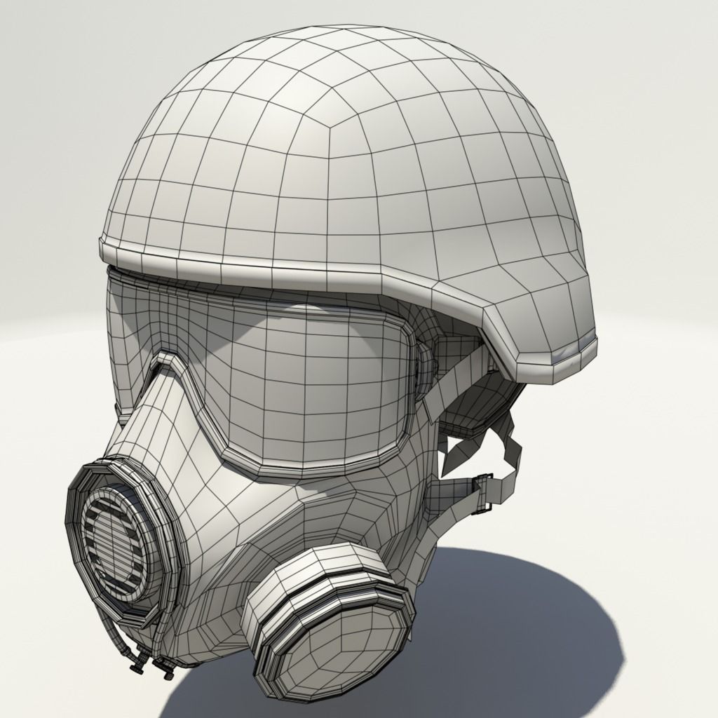 CT Mask Low-poly 3D model_8