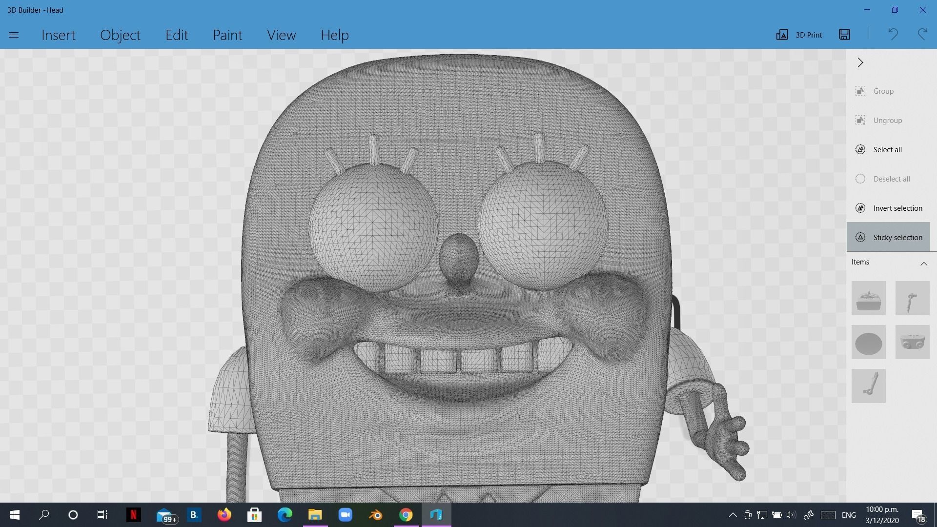 Spongebob meme sculpture 3D print 3D print model_12