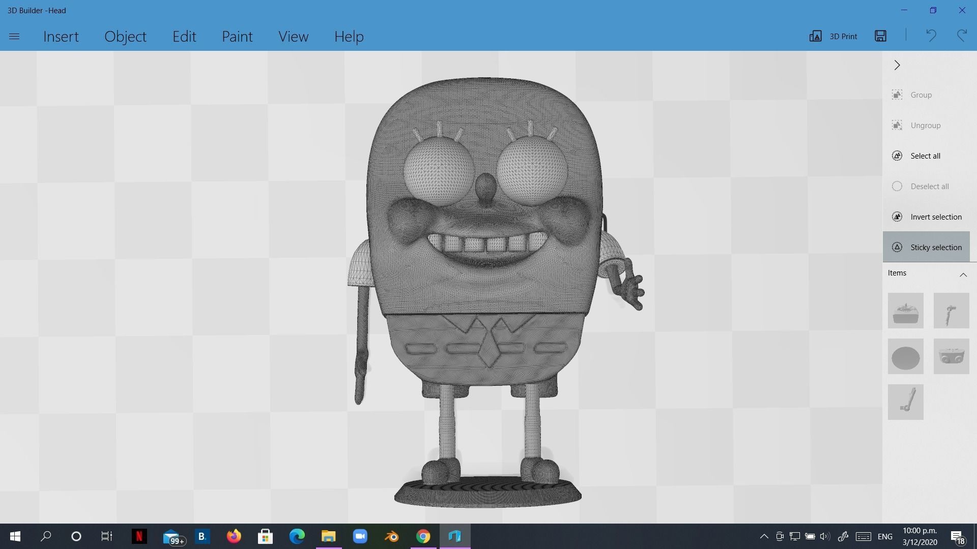 Spongebob meme sculpture 3D print 3D print model_10