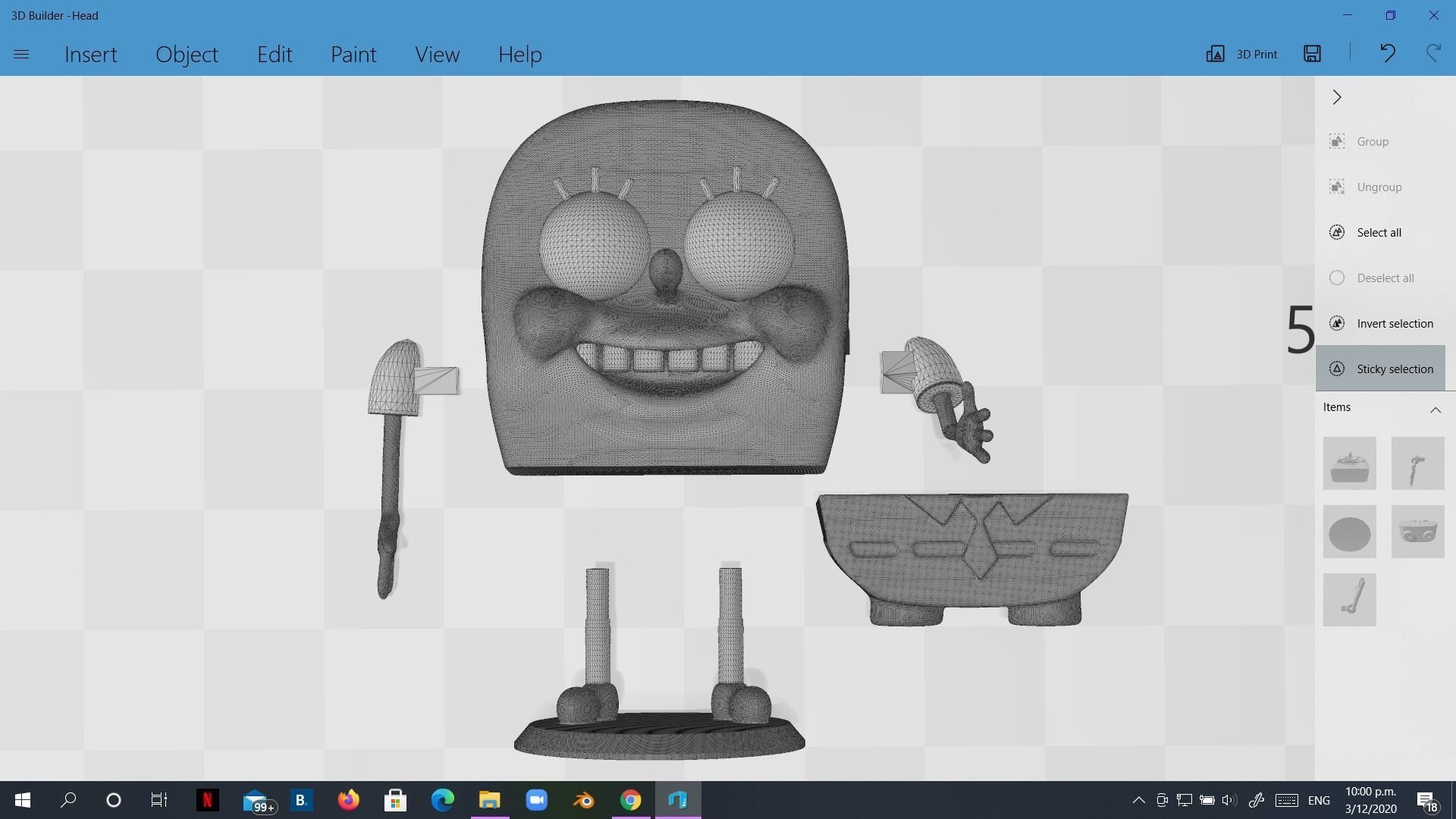 Spongebob meme sculpture 3D print 3D print model_14