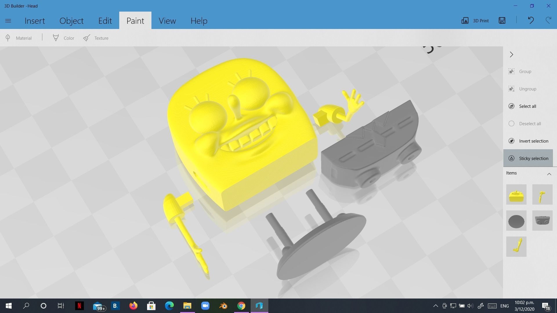 Spongebob meme sculpture 3D print 3D print model_16