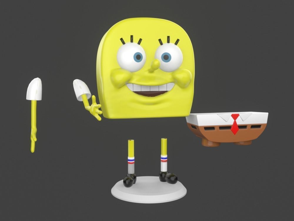 Spongebob meme sculpture 3D print 3D print model_7