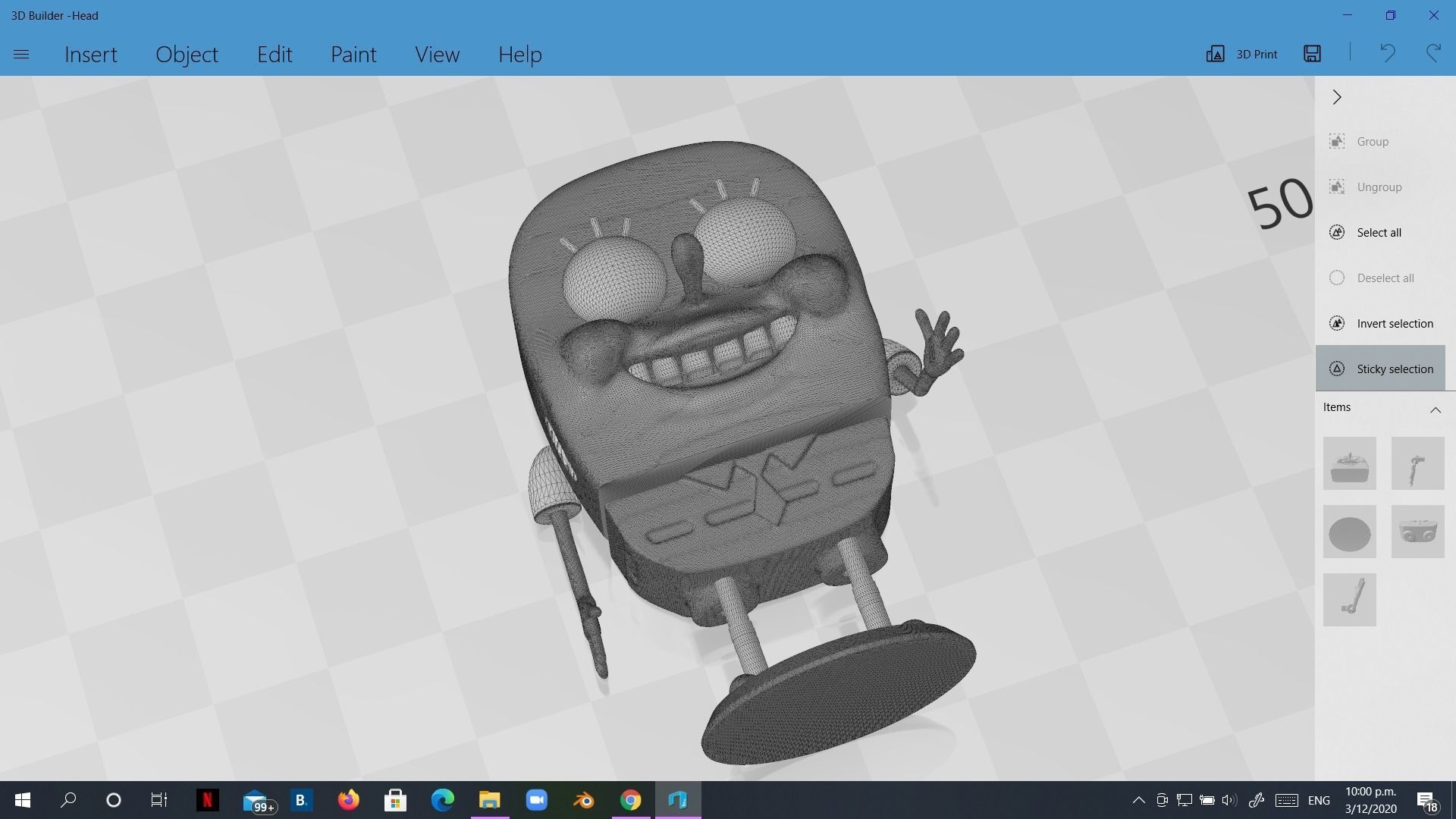 Spongebob meme sculpture 3D print 3D print model_11