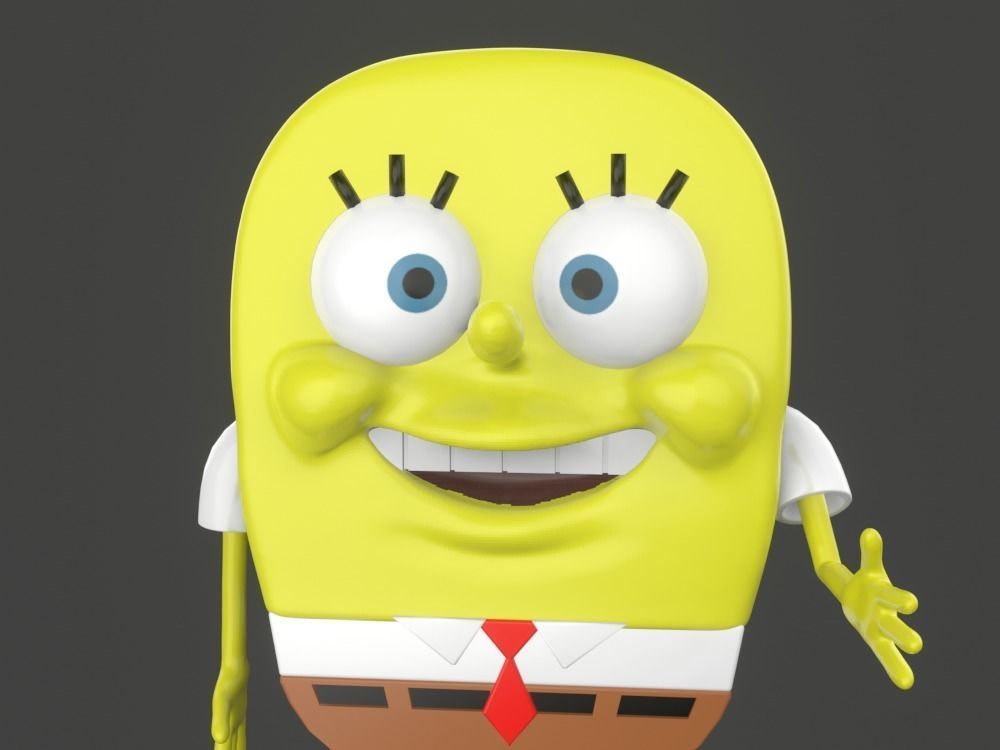 Spongebob meme sculpture 3D print 3D print model_5