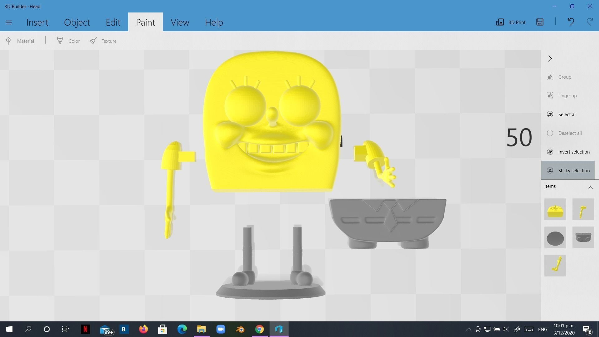 Spongebob meme sculpture 3D print 3D print model_9