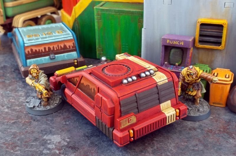 Cyberpunk Compact Cars - 28mm Sci-Fi 3D print model_1