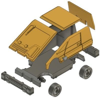 Cyberpunk Compact Cars - 28mm Sci-Fi 3D print model_2