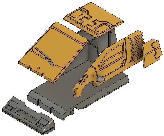 Cyberpunk Hover Cars - 28mm Sci-Fi 3D print model_4