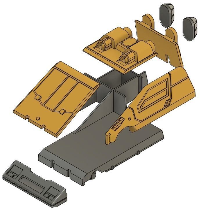 Cyberpunk Hover Cars - 28mm Sci-Fi 3D print model_5