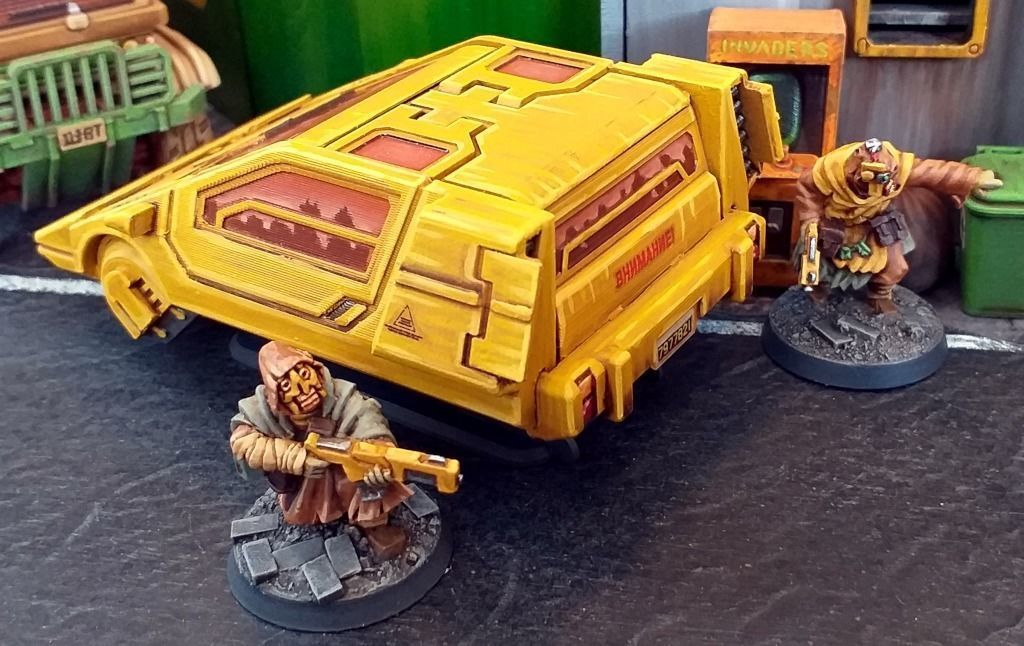 Cyberpunk Hover Cars - 28mm Sci-Fi 3D print model_1