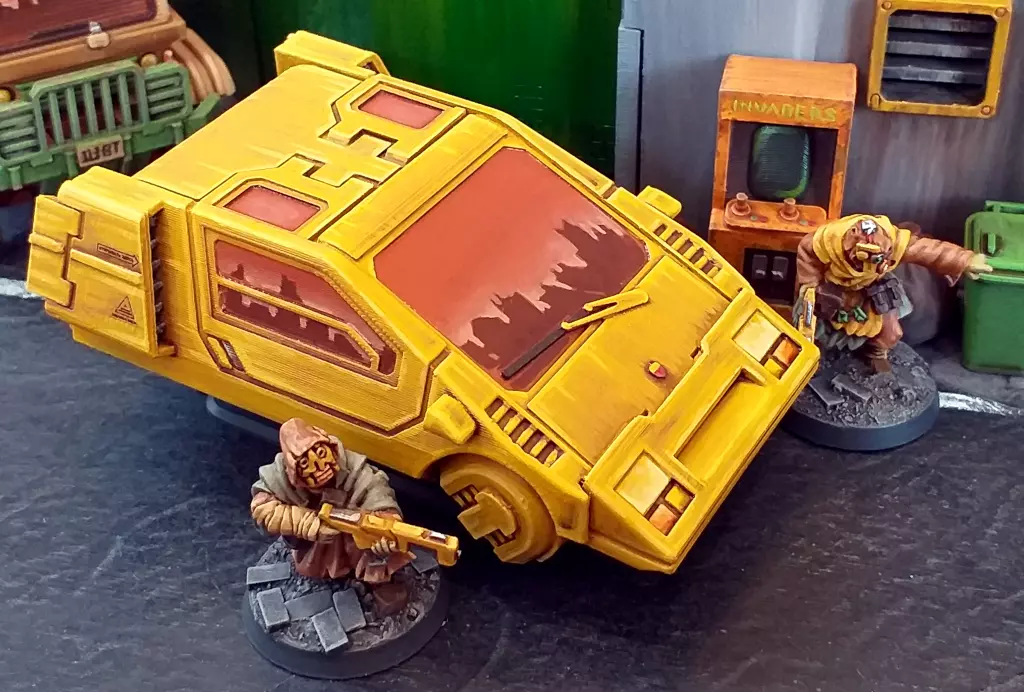 Cyberpunk Hover Cars - 28mm Sci-Fi 3D print model_0
