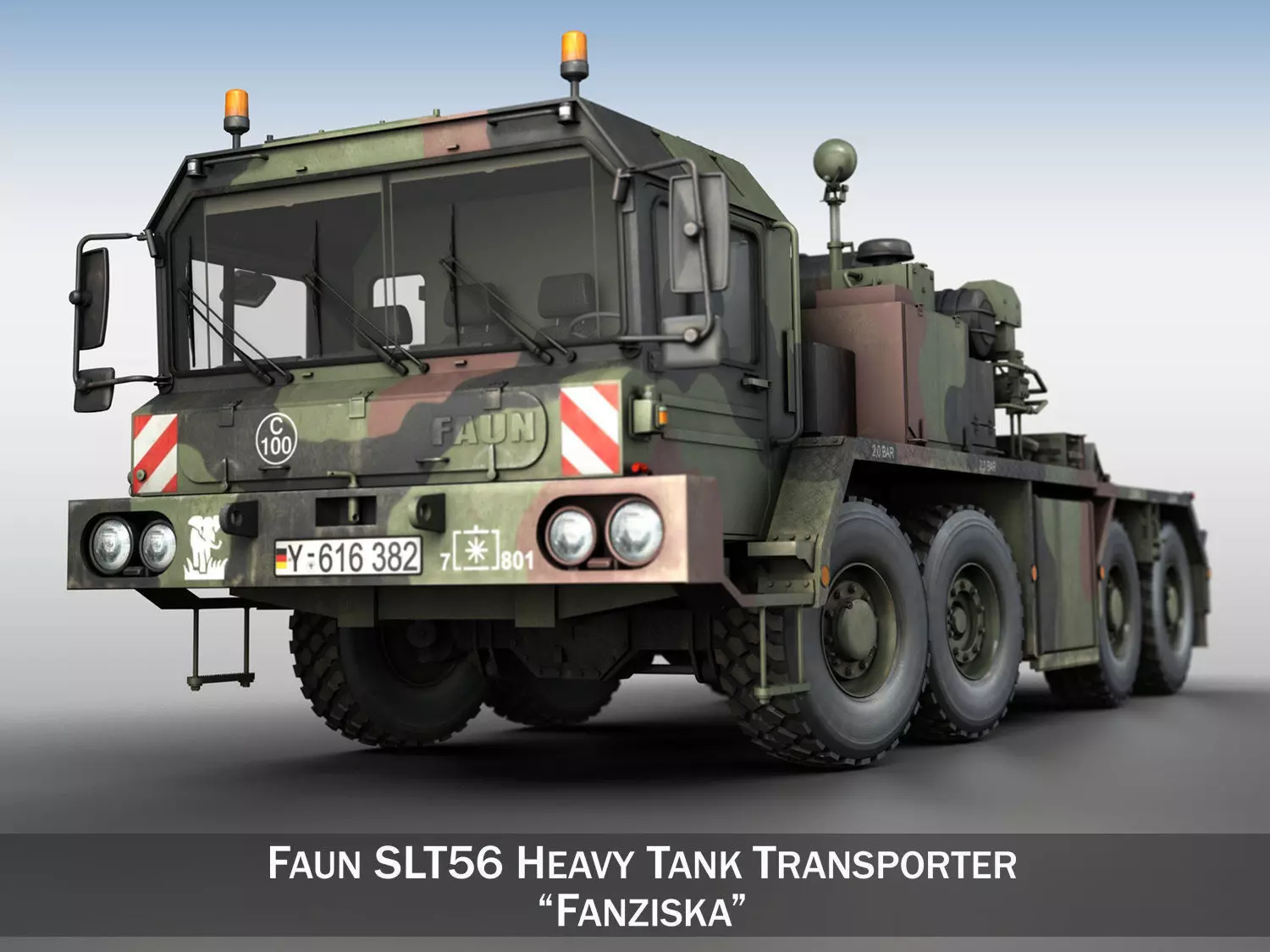 Faun STL-56 Tank Transporter 3D model_0