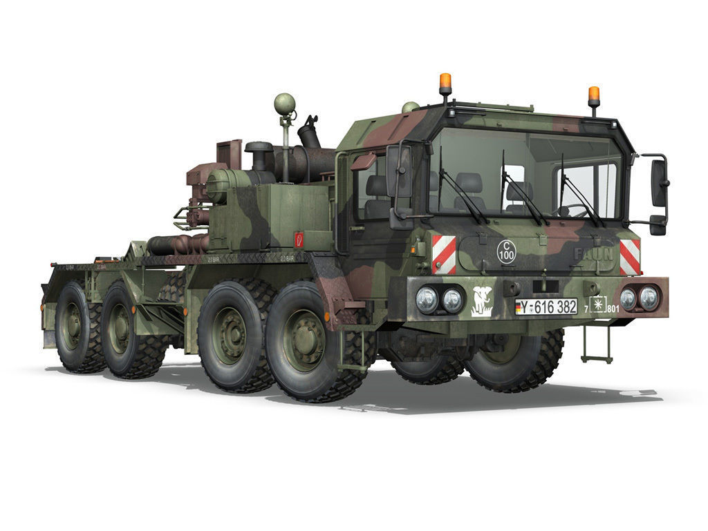 Faun STL-56 Tank Transporter 3D model_1
