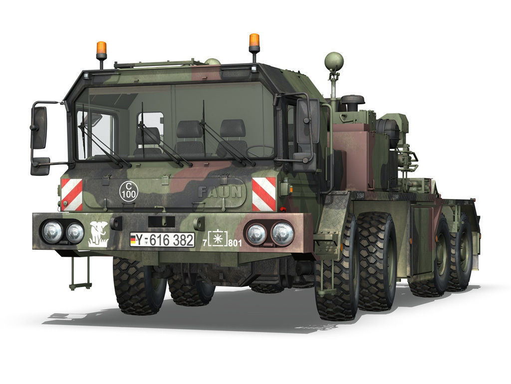 Faun STL-56 Tank Transporter 3D model_8