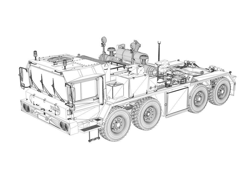 Faun STL-56 Tank Transporter 3D model_16
