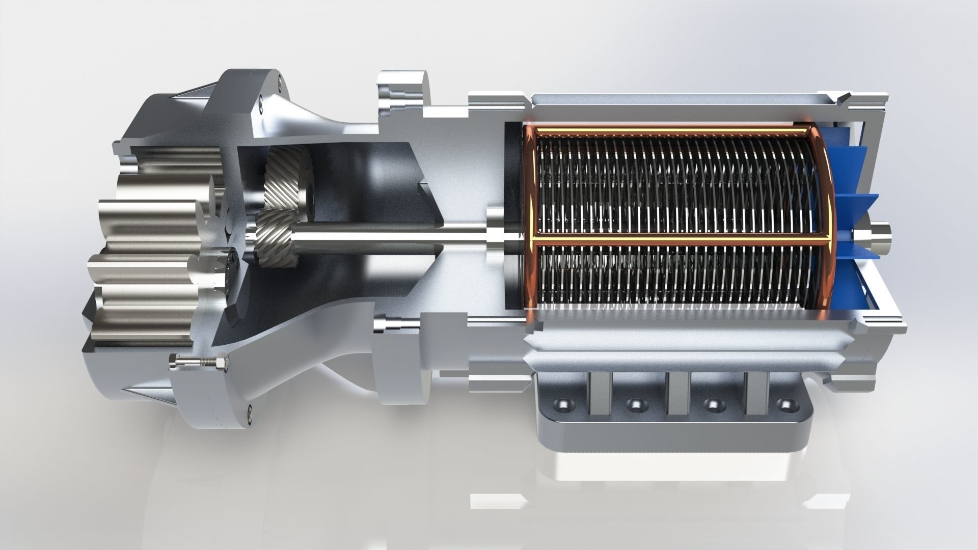 Hydraulic Pump Cross-Section 3D model_1