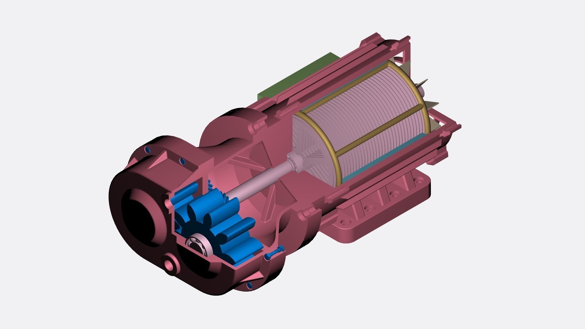 Hydraulic Pump Cross-Section 3D model_8