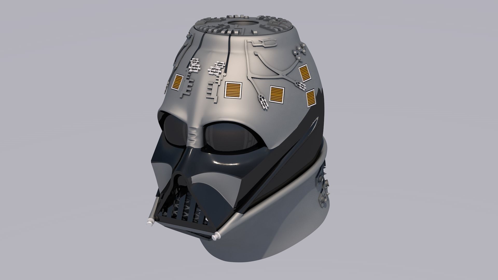 Darth Vador Helmet full details 3d print 3D print model_2