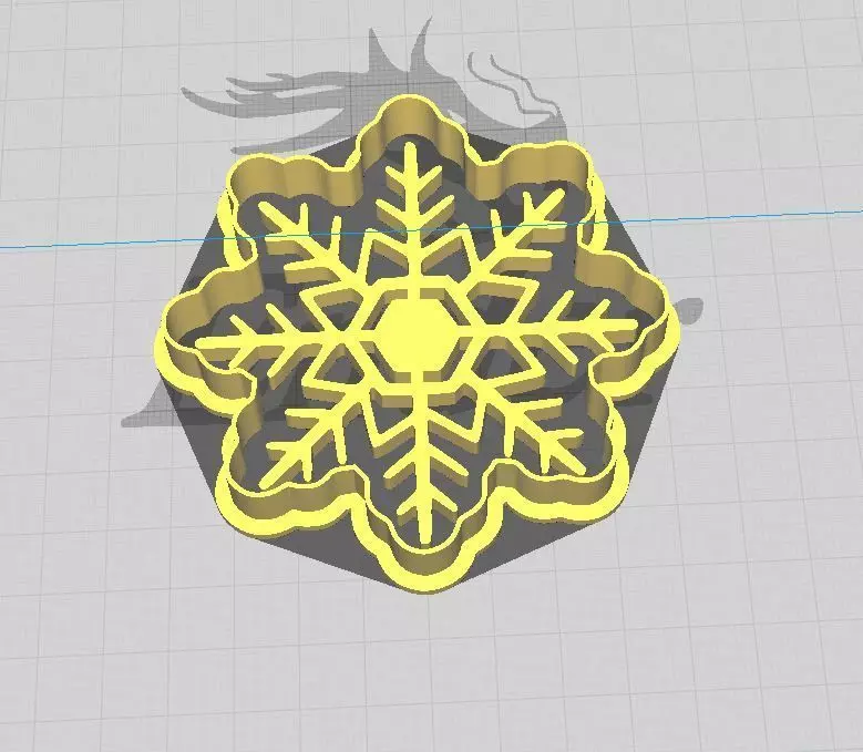 Christmas Snowflake Cookie and Fondant Cutter with Embosser 3D print model_0