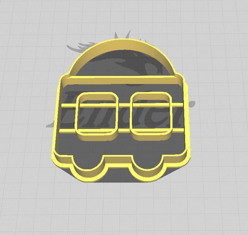 Christmas Train with Wagons Cookie-Fondant Cutter with Embosser 3D print model_2