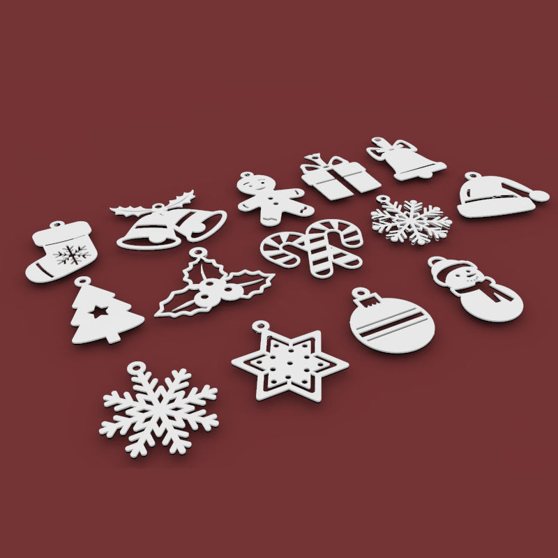 christmas decorations 3D print model_1