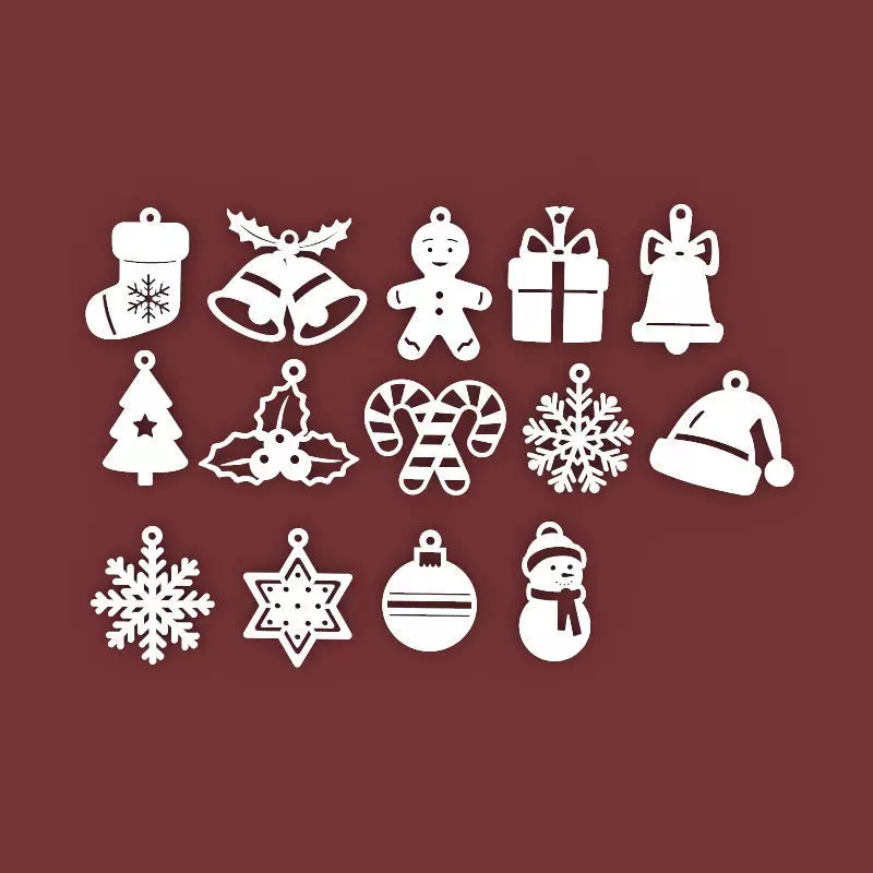 christmas decorations 3D print model_0