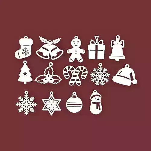 christmas decorations 3D print model