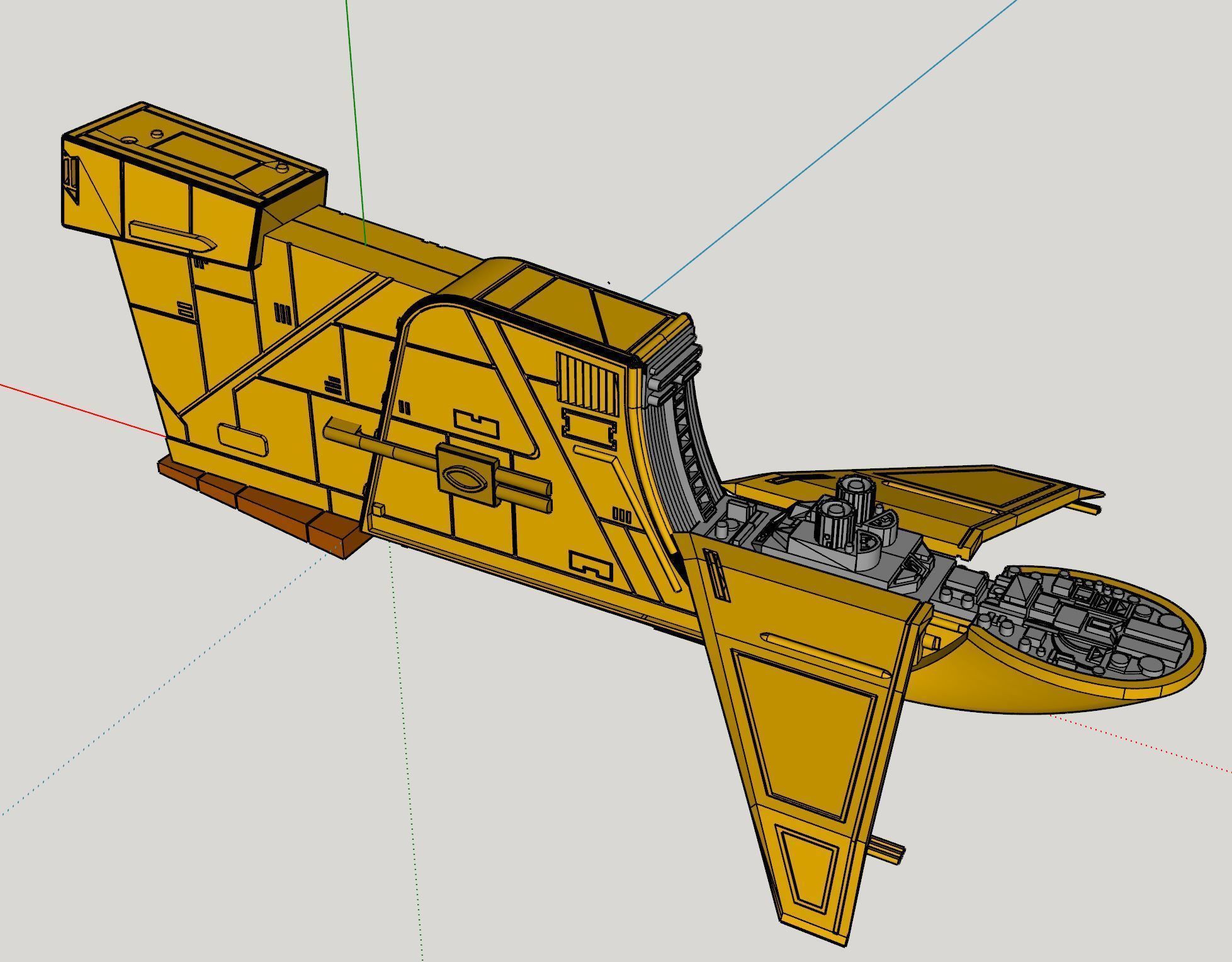 Star Wars - Hounds Tooth Ship Bossk Bounty Hunter 3D print model_7