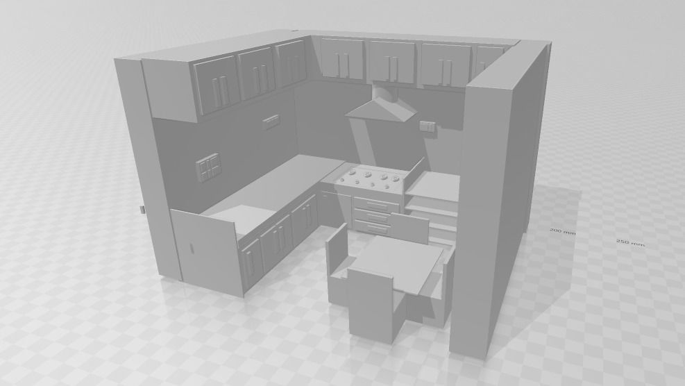 low budget kitchen furniture 3D print model_2