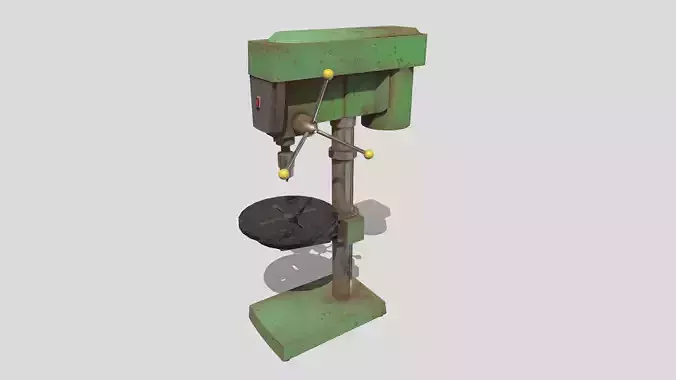 Drill press Low-poly 3D model