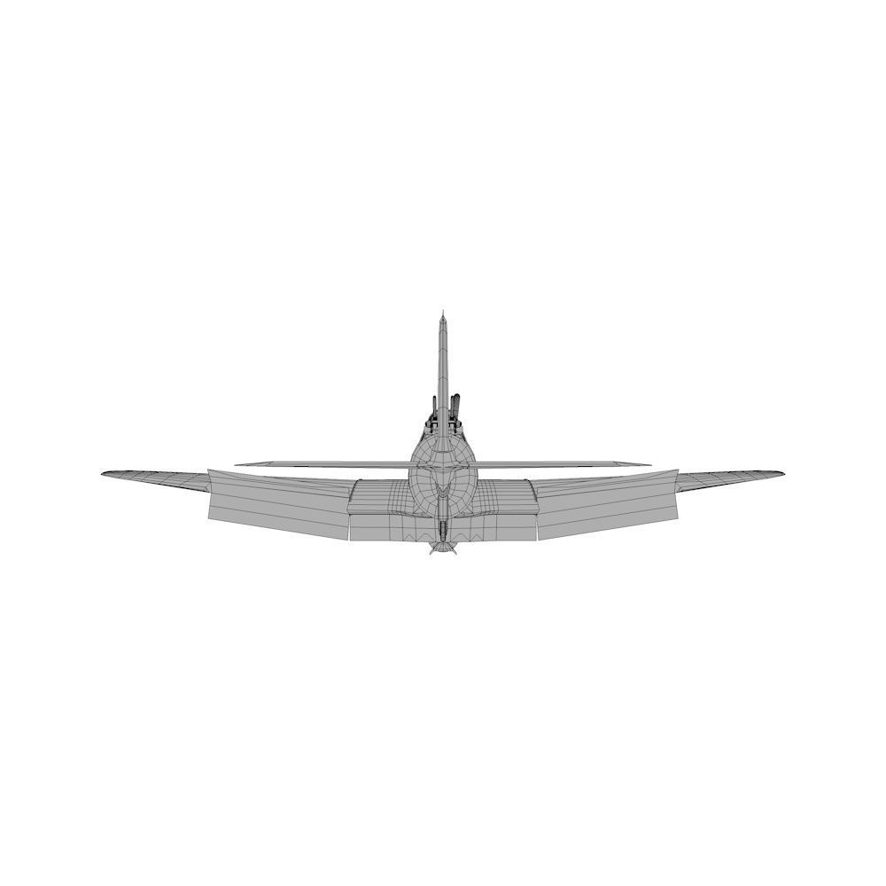 Douglas SBD - WW2 Plane Low-poly 3D model_4