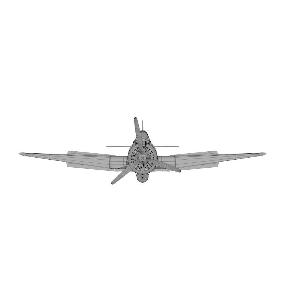 Douglas SBD - WW2 Plane Low-poly 3D model_5