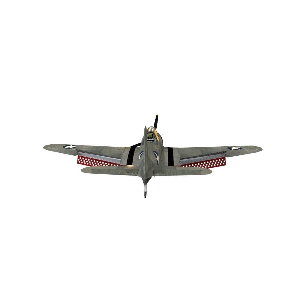 Douglas SBD - WW2 Plane Low-poly 3D model_3