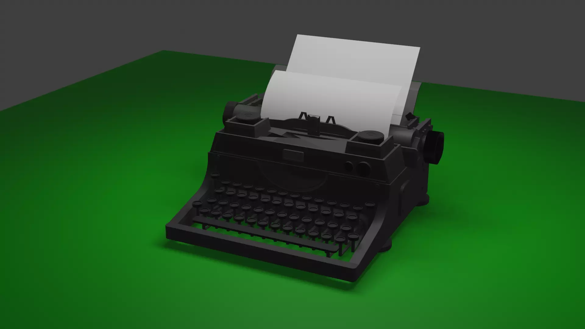 Typewriter Free 3D model_0