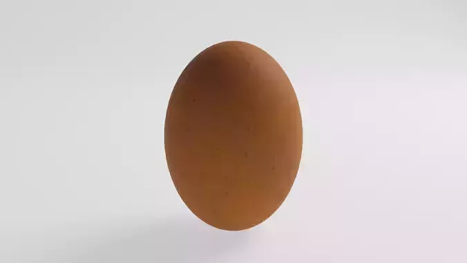 Chicken Egg Low-poly 3D model
