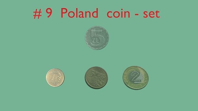 Poland - coin - set  model - 9 3D model