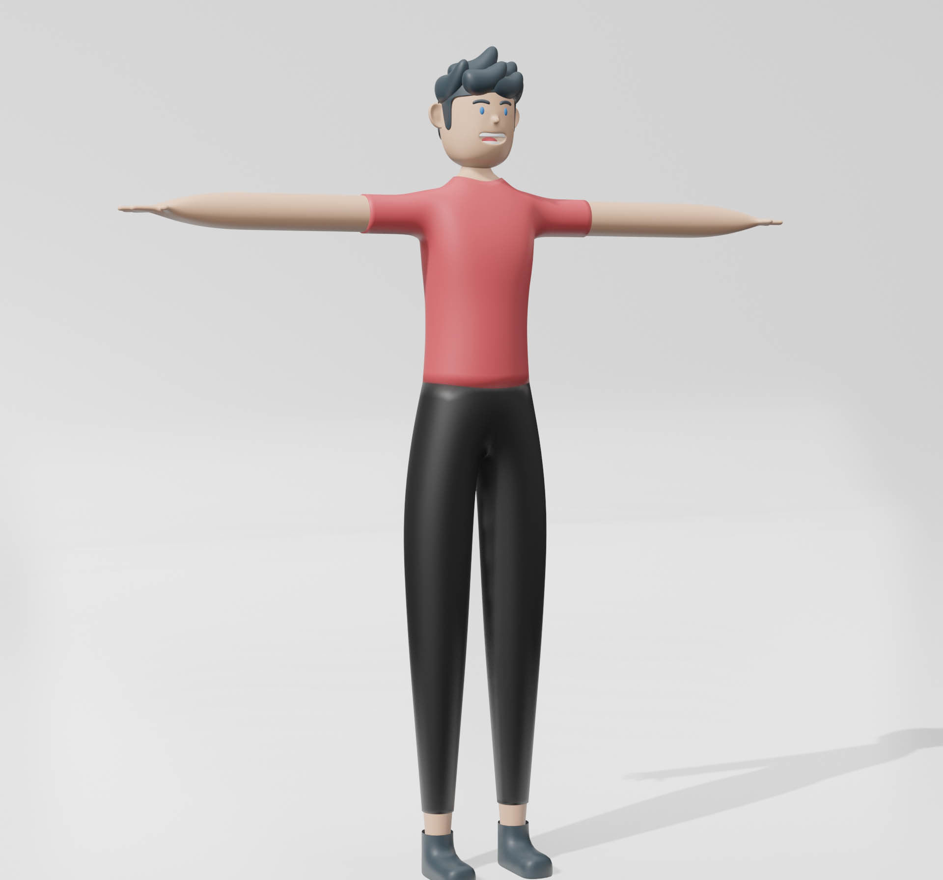 Man in minimal design 3D model_7
