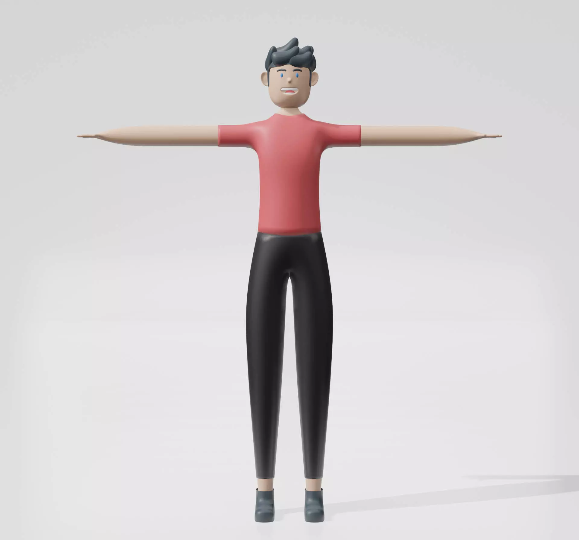 Man in minimal design 3D model_0